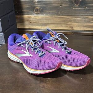 Brooks Revel 2 Purple Orange Running Walking Comfort Shoes Size 11.5